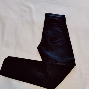 Banana Republic Black Snakeskin Skinny Jeans